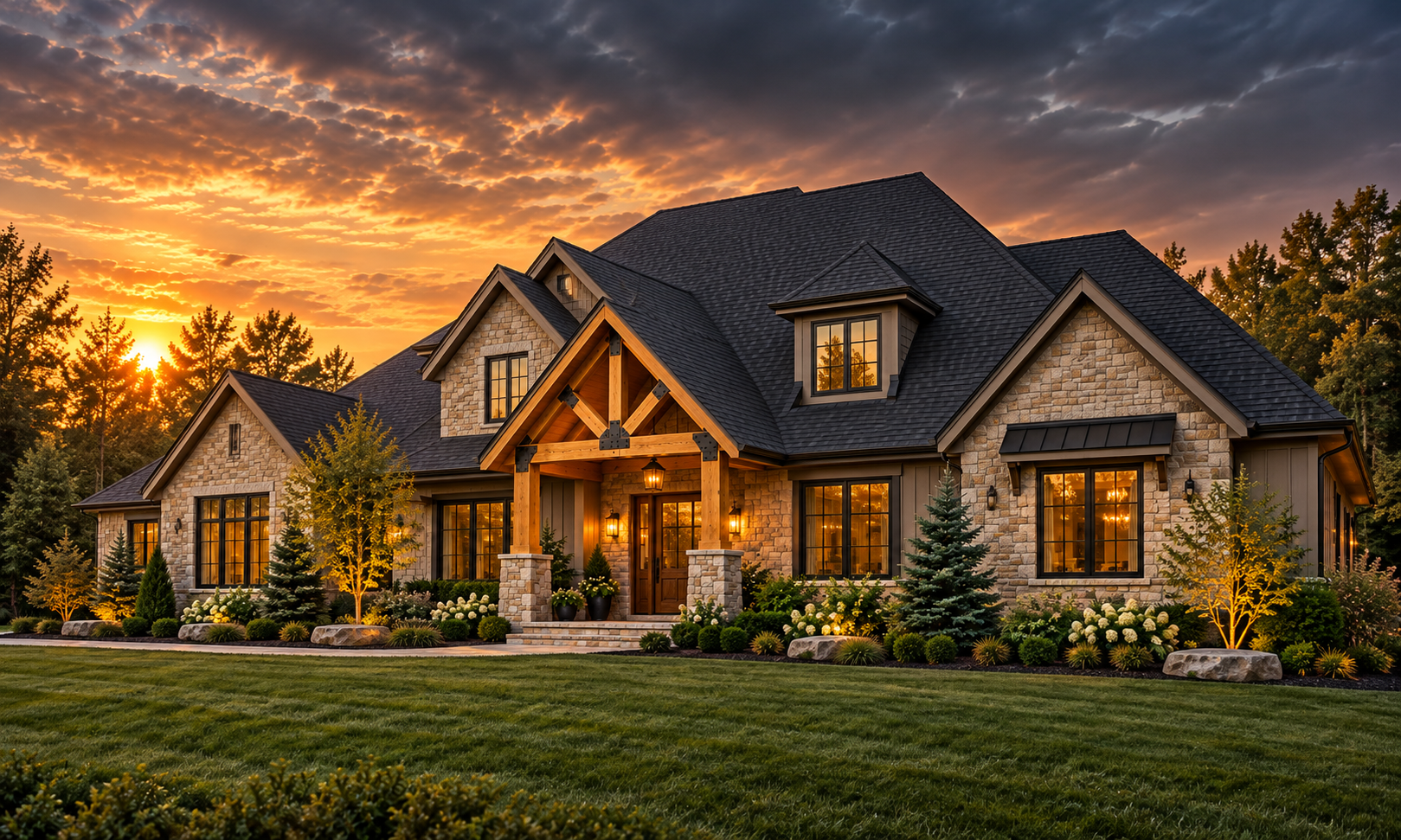 House featured in Trussted Roofing promotional artwork